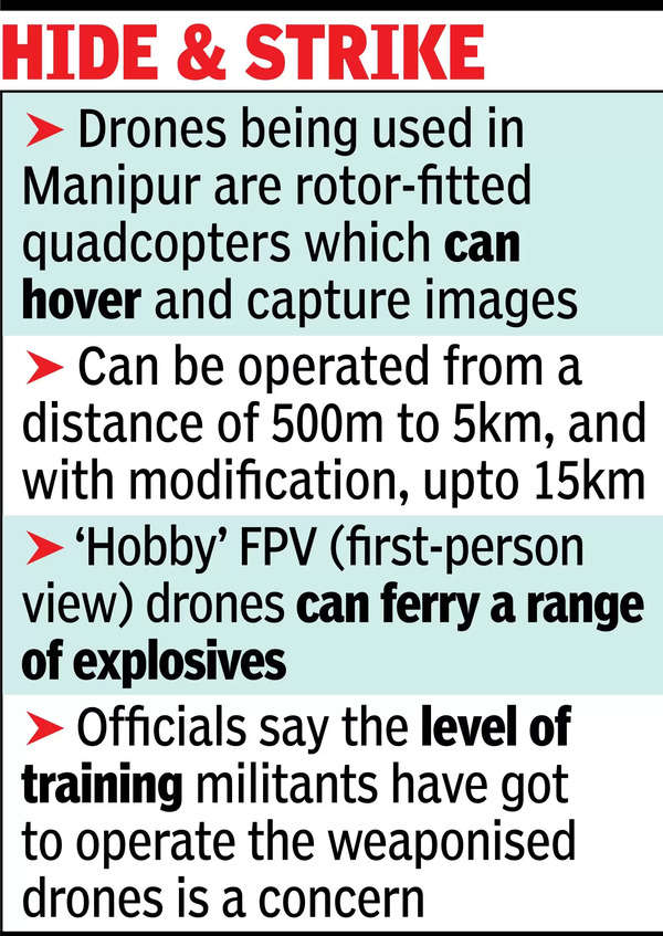 As militant drones drop bombs, Manipur forces seek NSG help