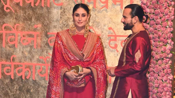 Kareena Kapoor and Saif Ali Khan twin in pink because the latter revisits Bengali roots by donning a dhoti kurta – Instances of India