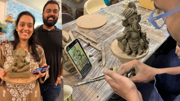A glimpse of Ganesha workshop (@chalk.booard)