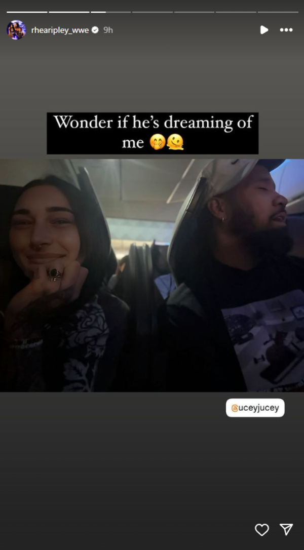 Rhea Ripley IG story with Jey Uso