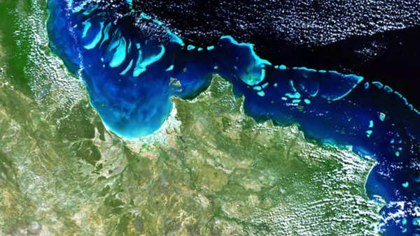 The Great Barrier Reef from above