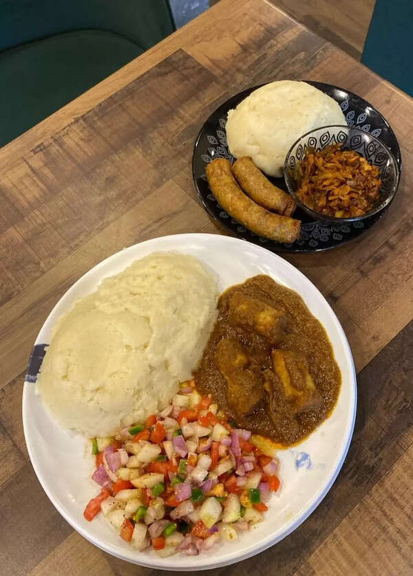 African delicacies being served at Afrikiko - (PC : Stephen Torto)