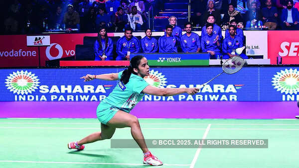 Saina Nehwal playing an international tournament at BBD Badminton Academy Saina Nehwal playing an international tournament at BBD Badminton Academy