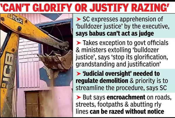 SC halts bulldozer action without its nod till Oct 1.