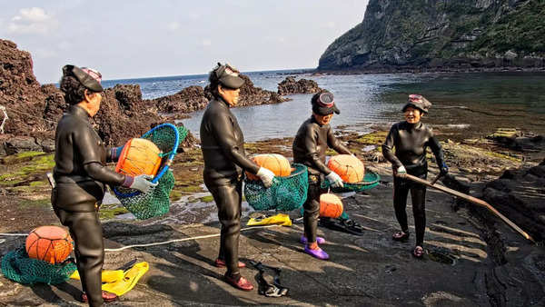 the Haenyeo are a higher social rank in South Korea's patriarchal society.