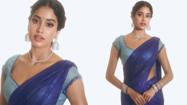 Janhvi Kapoor in half sari