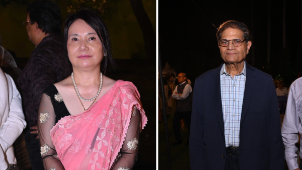 Uma (wife of the Nepalese Ambassador) and Suresh Goyal