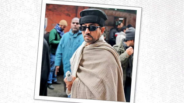 Irrfan on the sets of Haider
