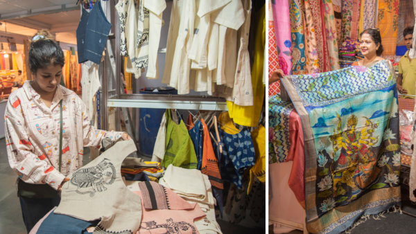 From cottons to silks, a range of saris, blouses and dresses are available at the expo
