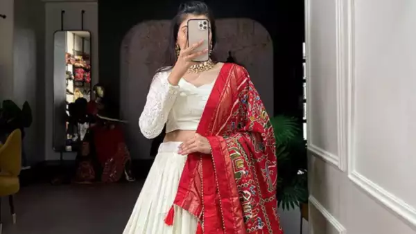 White Lehenga