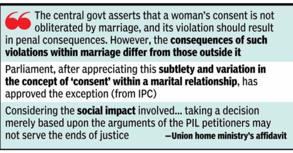 Keep marital rape out of IPC to protect institution of marriage  