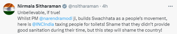Nirmala Sitharaman on X