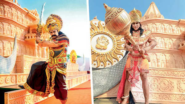 Nimai Bali as Ravan and Ketan Karande as Hanuman