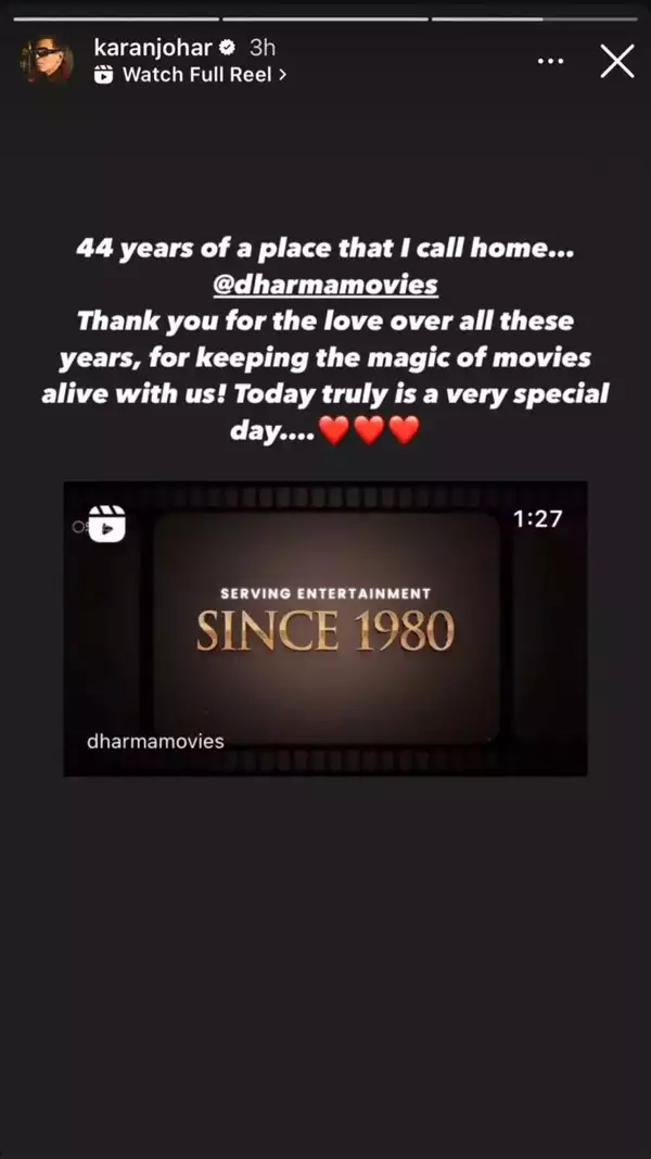 Karan's IG Story