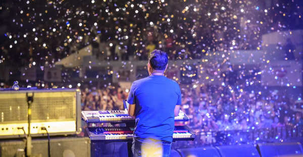 Debaditya on Keyboards during Lakkhichhara Performance (3).