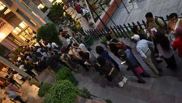 Movie buffs queued for hours to attend the screening
