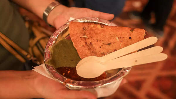 Stuffed moong cheela was among the Old Delhi specials that the participants tried