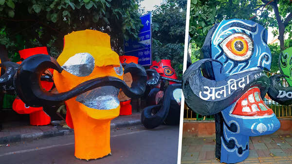 Ravana effigies being sold for Delhi Ramlila maidans cost 1000/per foot