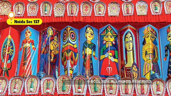 Art and heritage on display at Noida's sec 137 pandal