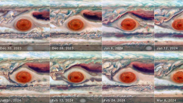 NASA’s Hubble Telescope reveals Jupiter’s red spot is oscillating like a bowl of jelly