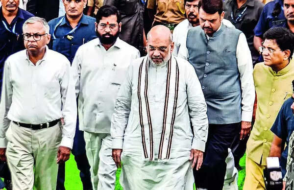 s Union home minister Amit Shah, seen here with N Chandrasekaran, CM Eknath Shinde, Devendra Fadnavis & Piyush Goyal