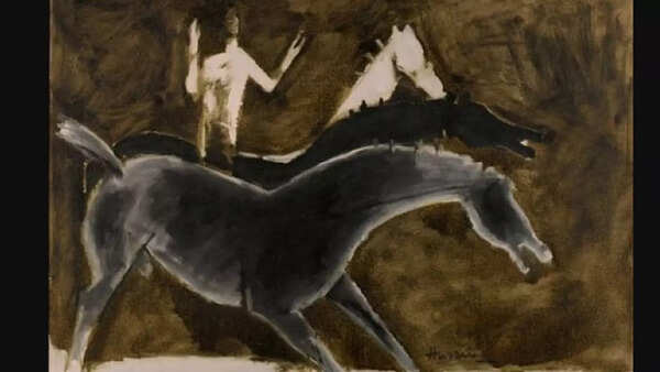 Horses by M.F. Husain