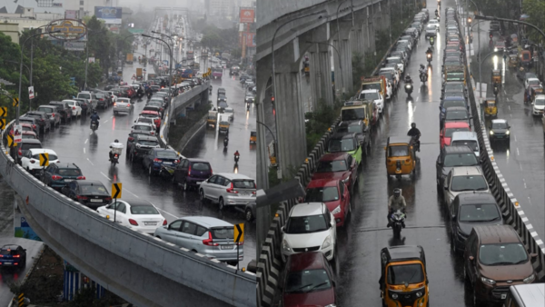 As heavy rain hits Chennai, car owners park 'on a high' to avoid ...