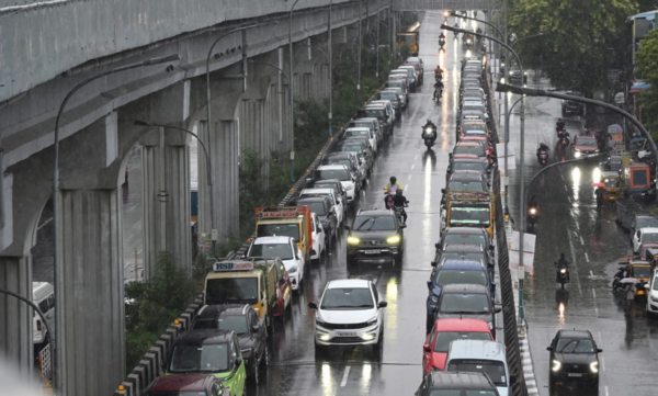 As heavy rain hits Chennai, car owners park 'on a high' to avoid ...