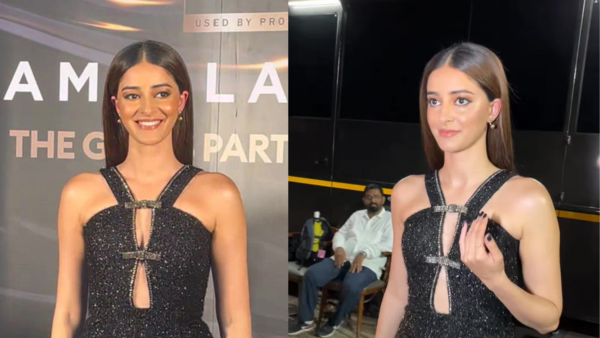 Ananya Panday with glossy lips