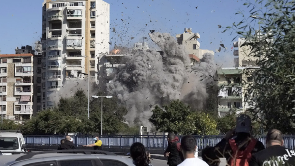 Israeli missile hit the building (AP)