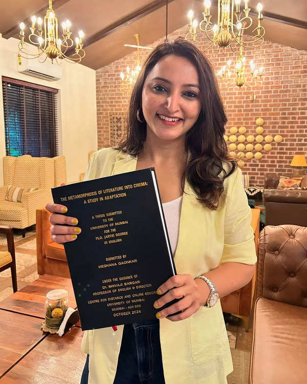 Meghana Gaonkar submits her PhD thesis; feels proud | Kannada Movie ...