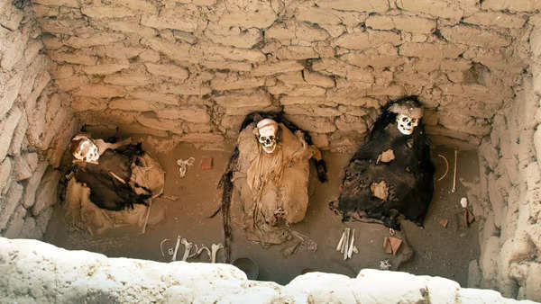 Historical excavations of preinca Nazca or Nasca civilisation cemetery of Chauchilla at Nazca area in Peru (Credits: iStock)