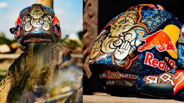 Lord Ganesh tribute helmet