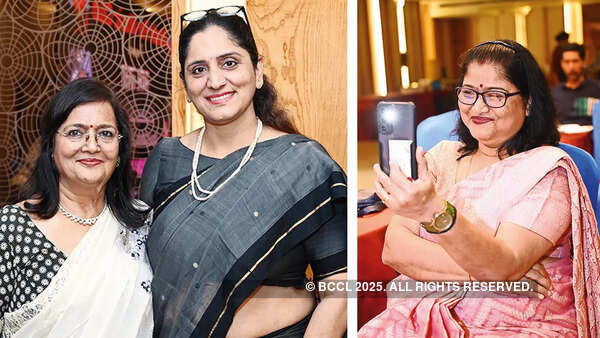 (L) Savita Maheshwari and Nidhi Kapoor (R) Sandhya