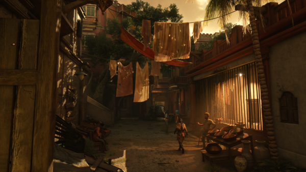 The fictional city of Chamiri showcases some of the game's strongest environmental design, blending period architecture with supernatural elements