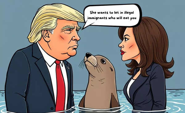 Trump Harris Seal