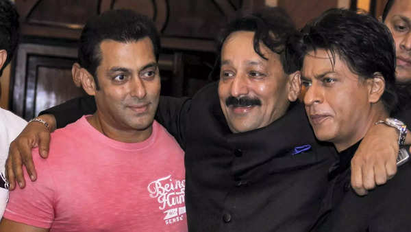 Salman Khan- Baba Siddique- Shah Rukh Khan