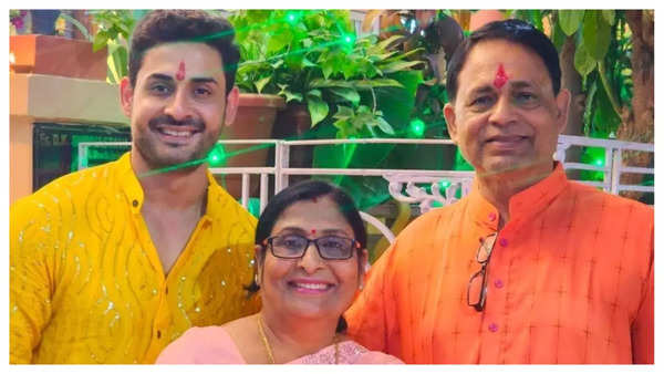 Orush with his parents on Diwali