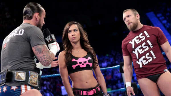 CM Punk, AJ Lee, and Daniel Bryan
