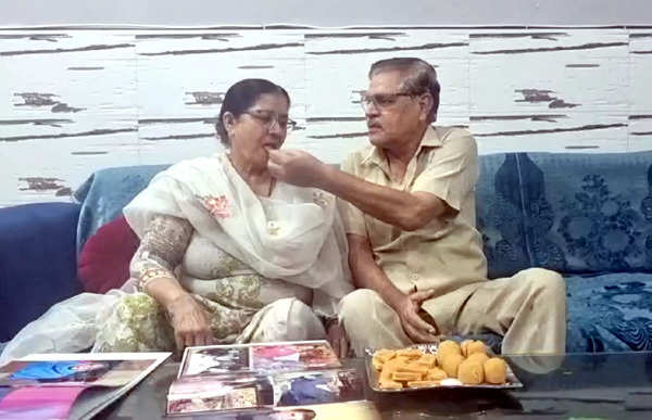 Saba Haider's parents share sweets