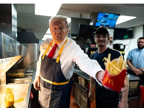 Donald Trump at McDonalds.