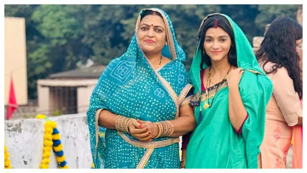 Jyothsna with her sister-in-law celebrating Chhath Puja