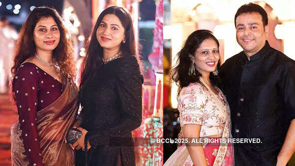 (L) Saumya and Varsha (R) Sonika Bansal and Abhishek