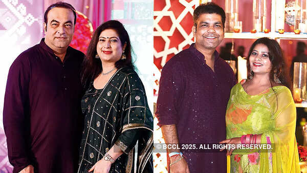 (L) Manoj Bachaani and Poonam (R) Piyush and Pinky