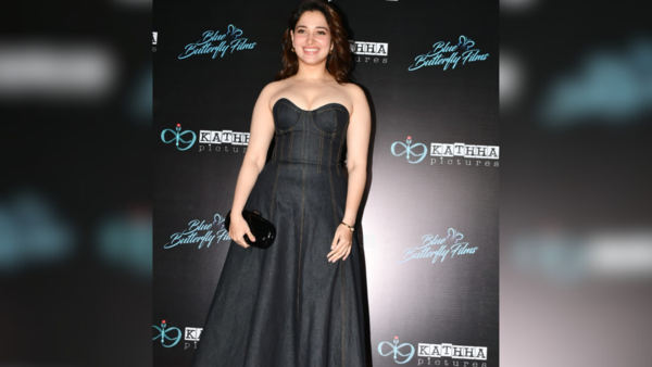 Tamannaah Bhatia in denim gown