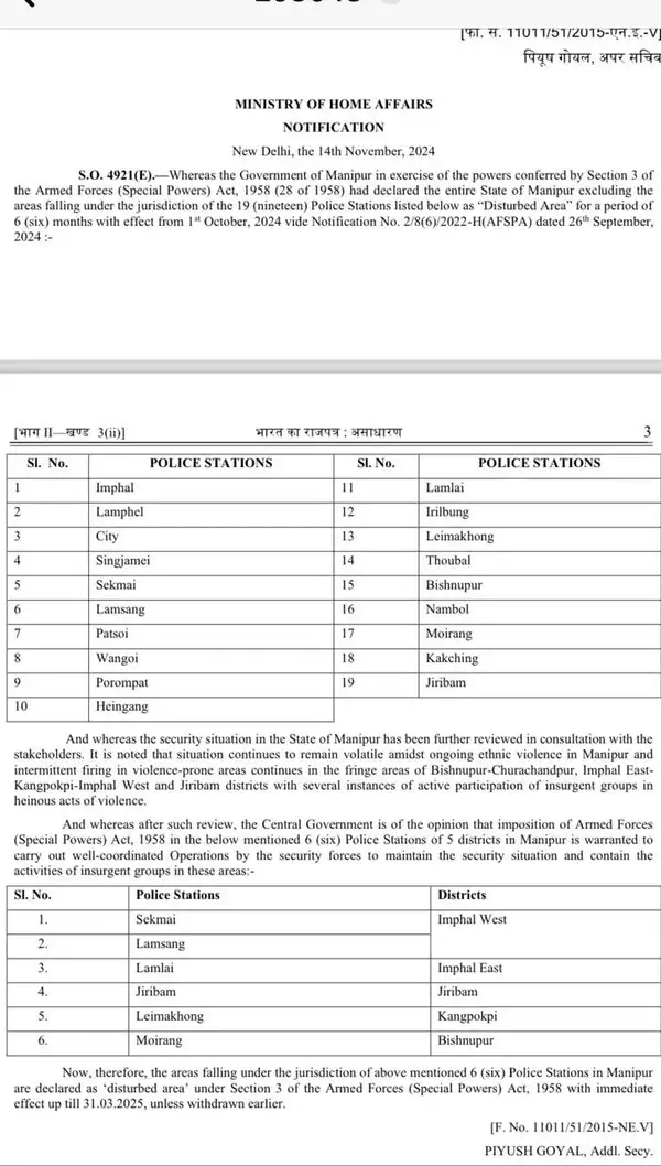 AFSPA reimposed