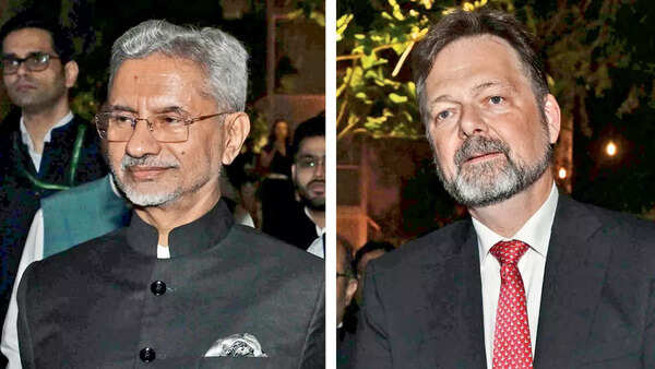 External Affairs Minister S Jaishankar and German ambassador Philipp Ackermann