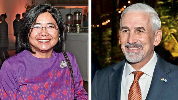 Thai ambassador Pattarat Hongtong and Shombi Sharp, UN Resident Coordinator