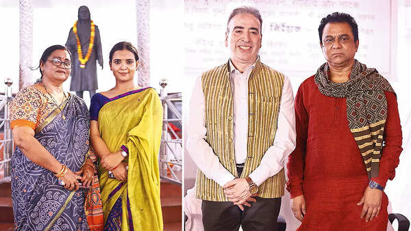 (L) Anjali and Apsara (R) Anil and Bipin