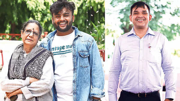 (L) Dr Anjana Puri and Ashutosh Jaiswal (R) Dr Sumit Srivastava